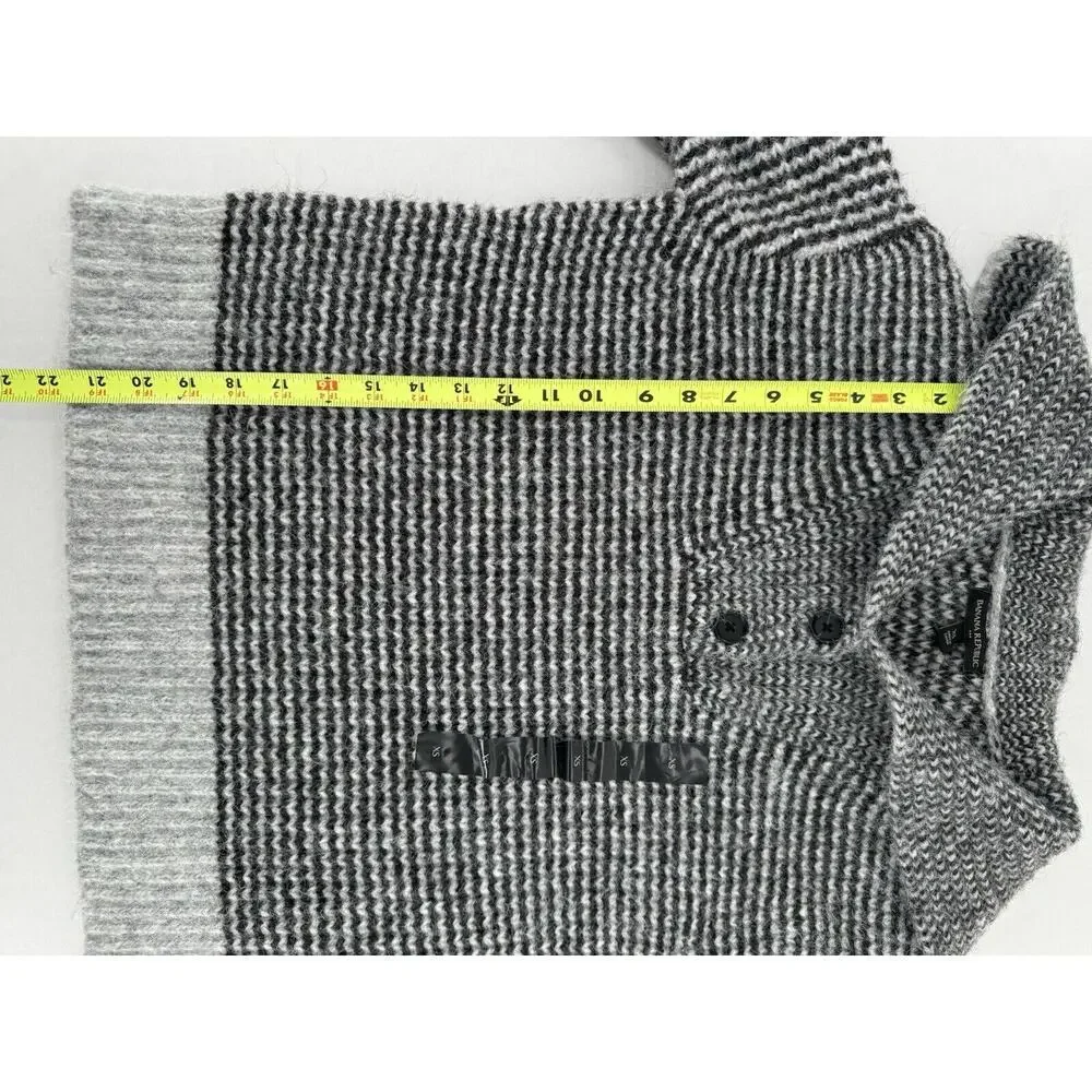 Banana Republic Sweater Sz XS Johnny Collar Wool Striped Preppy Old Money​ - Picture 10 of 14